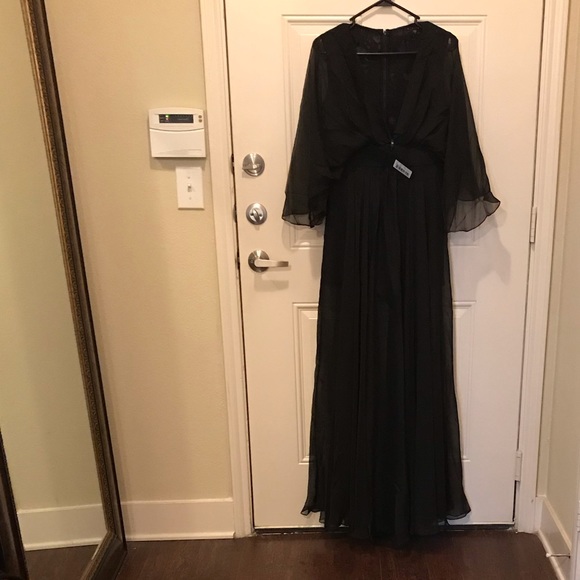 LOTUS THREADS CHIFFON SHEAR OVERLAY ROMPER GOWN - Picture 4 of 8